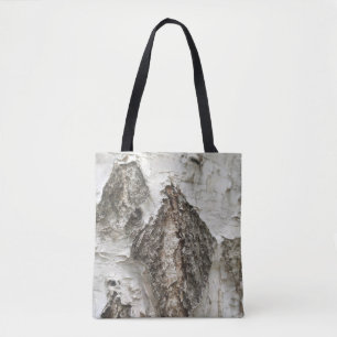 Birch bark pattern tote bag