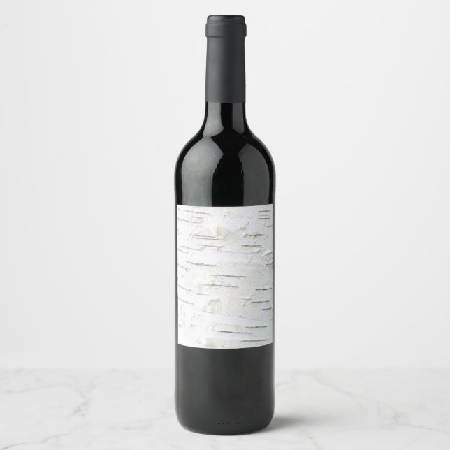 Birch bark pattern wine label (Front)