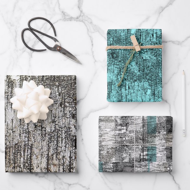 Birch Bark Pattern Wrapping Paper Flat Sheets (Front)