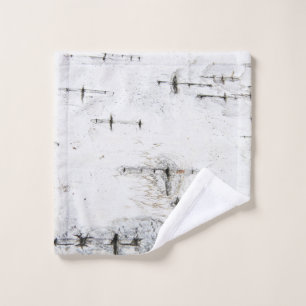 Birch bark patterned washcloth wash cloth