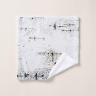 Birch bark patterned washcloth wash cloth