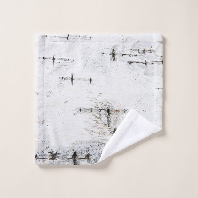 Birch bark patterned washcloth wash cloth (Wash Cloth)