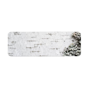 Birch bark return address label
