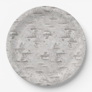 Birch Bark Texture Paper Plate