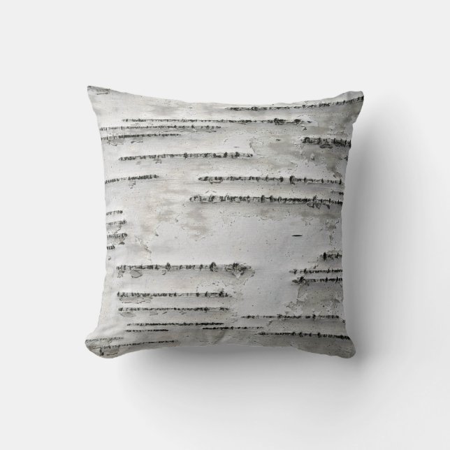 Birch Bark Throw Pillow (Front)