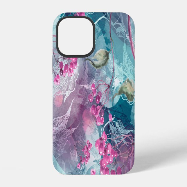 Birch Branch Watercolor Pattern iPhone Case (Back)
