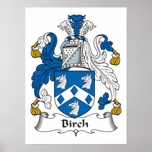 Birch Family Crest Poster