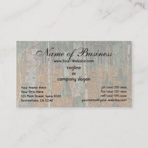 Birch Forest by Gustav Klimt Business Card