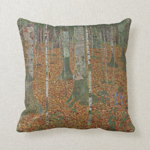 Birch Forest by Gustav Klimt Cushion