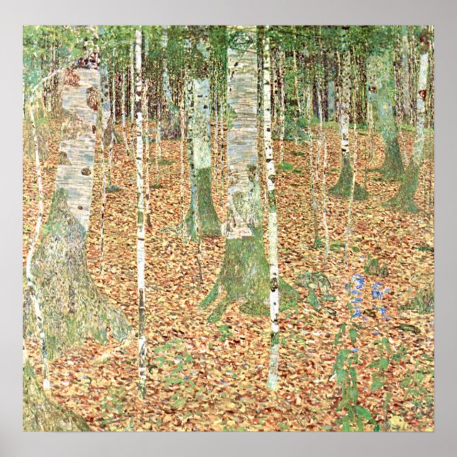 Birch Forest by Gustav Klimt Poster (Front)