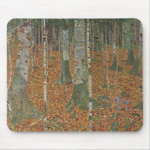 Birch Forest by Gustav Klimt, Vintage Art Nouveau Mouse Pad
