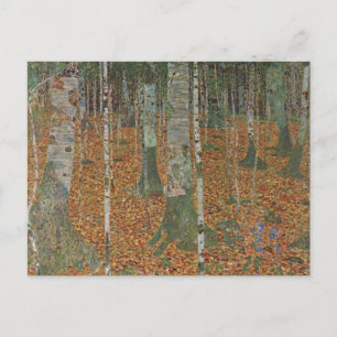 Birch Forest by Gustav Klimt, Vintage Art Nouveau Postcard