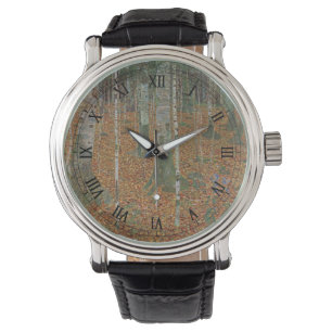 Birch Forest by Gustav Klimt, Vintage Art Nouveau Watch