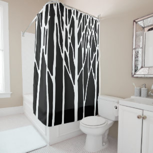 Birch Forest by Leslie Peppers Shower Curtain