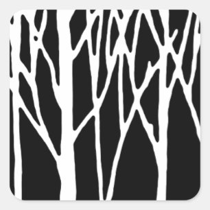 Birch Forest by Leslie Peppers Square Sticker