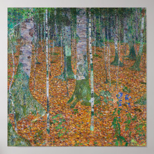 Birch Forest Gustav Klimt Poster