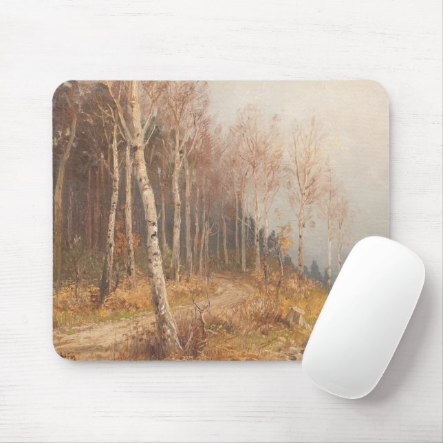 Birch Forest – Hugo Mühlig Mouse Pad (With Mouse)
