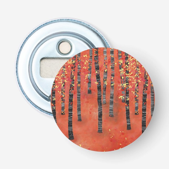 Birch Forest Landscape Bottle Opener (Front)
