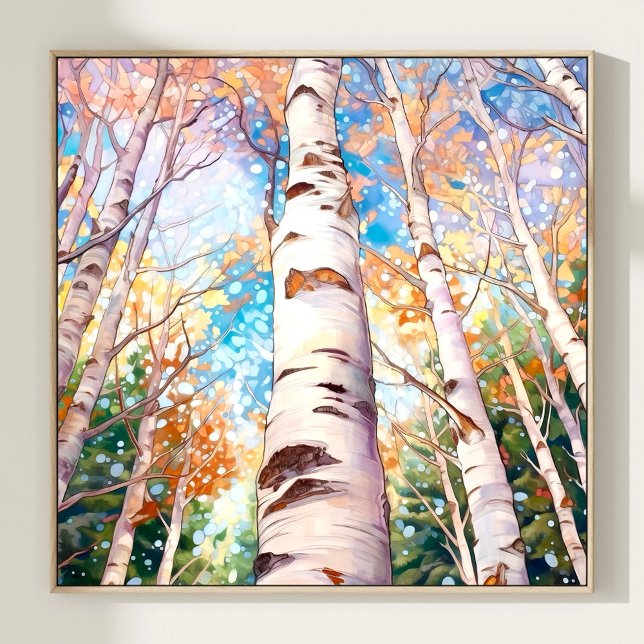 Birch Forest Painting Poster (Creator Uploaded)