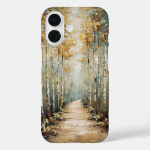 Birch Forest Path iPhone 16 Case