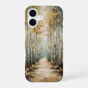Birch Forest Path iPhone 16 Case