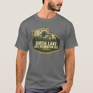 Birch Lake State Recreation Site Alaska Retro Badg T-Shirt