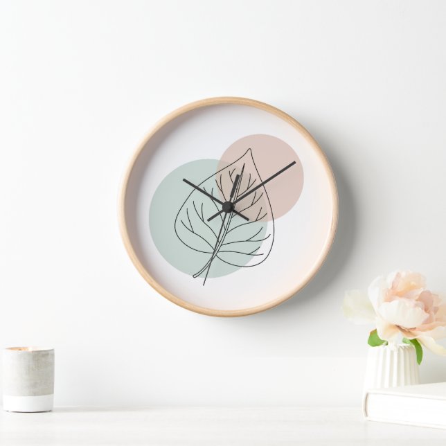 Birch Leaf Minimalist Clock (Home)