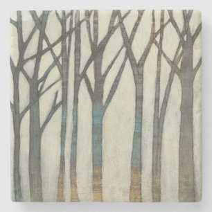Birch Line I Stone Coaster