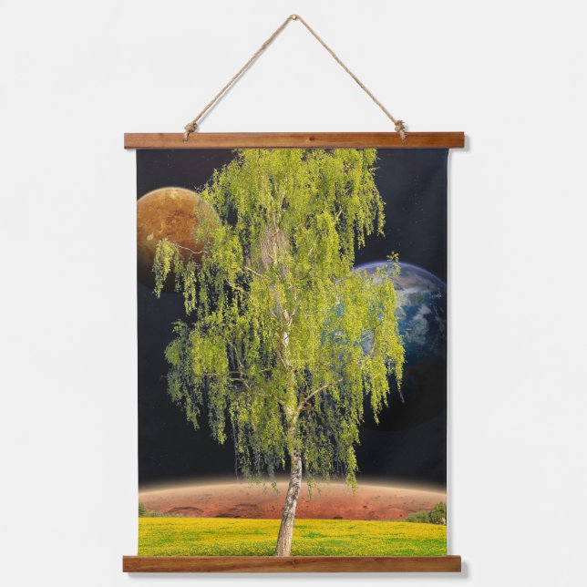 Birch of Two Worlds Hanging Tapestry (Front)