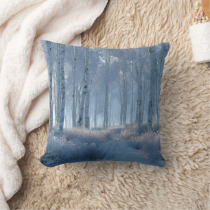 Birch Radiant Snow Forest  Cushion