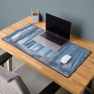 Birch Radiant Snow Forest Desk Mat