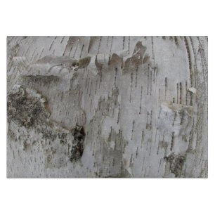 Birch Tree Bark Peeled Old Photo Art Cutting Board