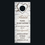 Birch Tree Do Not Disturb Wedding Sign Door Hanger<br><div class="desc">Design features a birch tree bark background with a heart over the doorway cutout. Change the text to whatever you want or leave as is. You change the text under the customise further feature. Check onscreen previews before checking out -- that is what will print for you. IE: onscreen proof....</div>