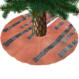 Birch Tree Forest Brushed Polyester Tree Skirt