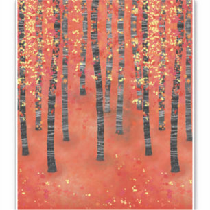 Birch Tree Forest Landscape