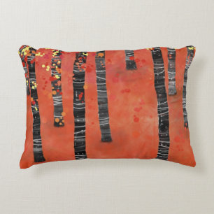 Birch Tree Forest Landscape Decorative Cushion