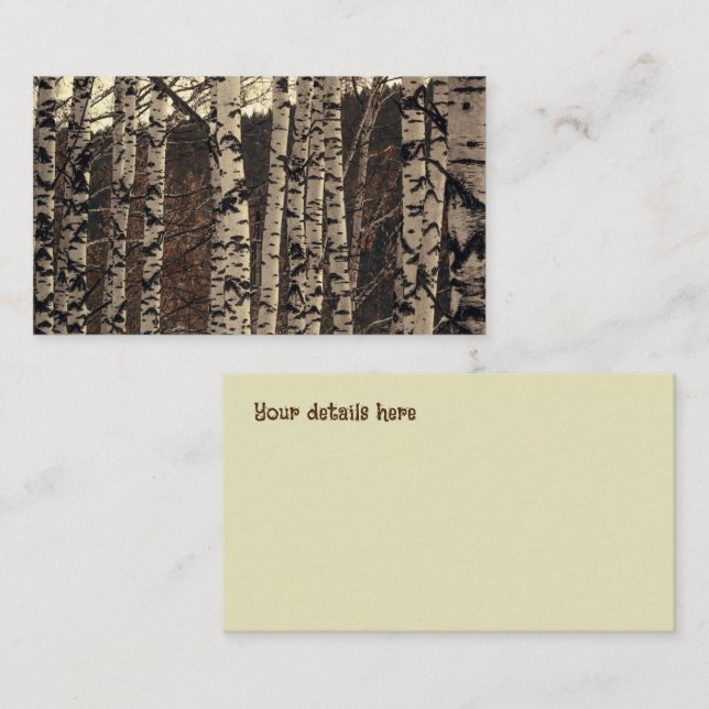 Birch Tree Forest Nature Business Card (Front/Back)