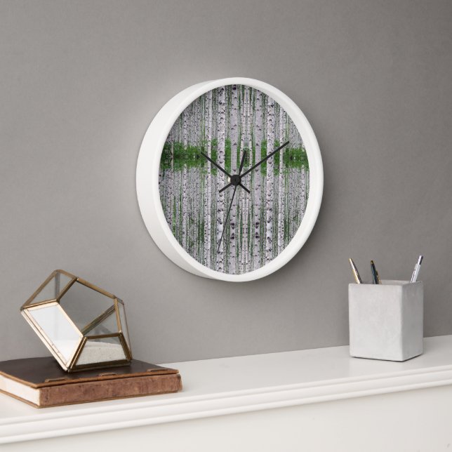 Birch Tree Forest Nature Clock (Office)