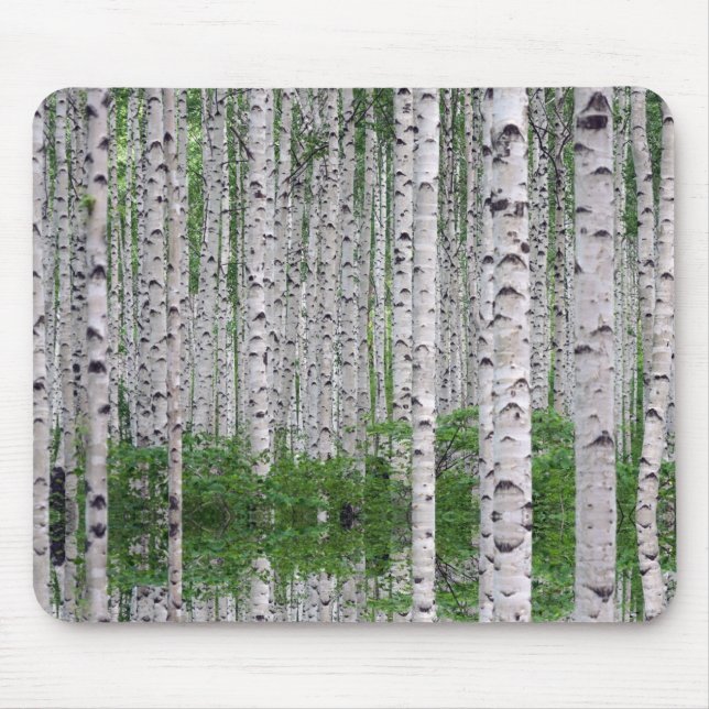 Birch Tree Forest Nature Mouse Pad (Front)