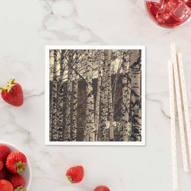 Birch Tree Forest Nature Napkin (Insitu)