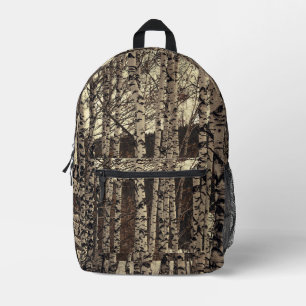 Birch Tree Forest Nature Printed Backpack