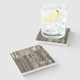 Birch Tree Forest Nature Stone Coaster