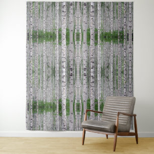 Birch Tree Forest Nature Tapestry