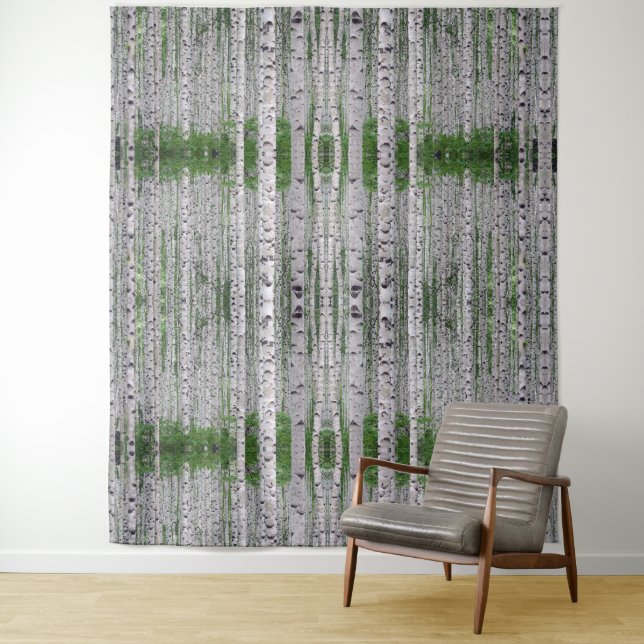 Birch Tree Forest Nature Tapestry (In Situ)