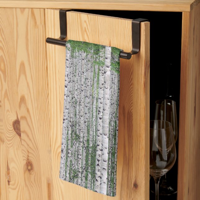 Birch Tree Forest Nature Tea Towel (Thirds Fold)