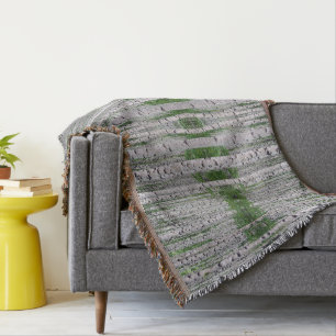 Birch Tree Forest Nature Throw Blanket