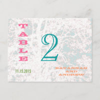 Birch Tree Forest Wedding Table Number