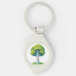 Birch tree key ring