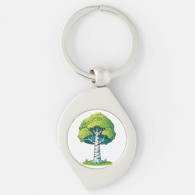 Birch tree key ring (Front)