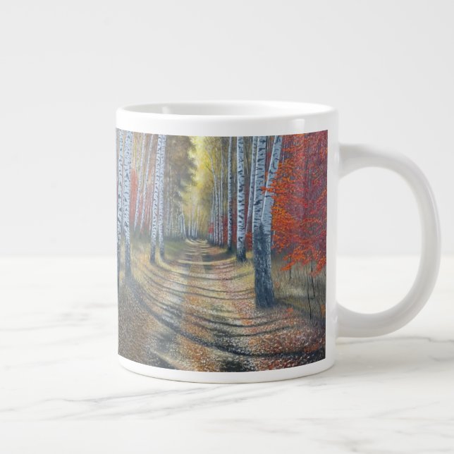 Birch Tree Lane Large Coffee Mug (Right)
